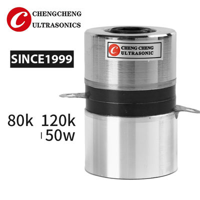 56mm 50w 80k And 120k Double Frequency Ultrasonic Cleaning Transducer