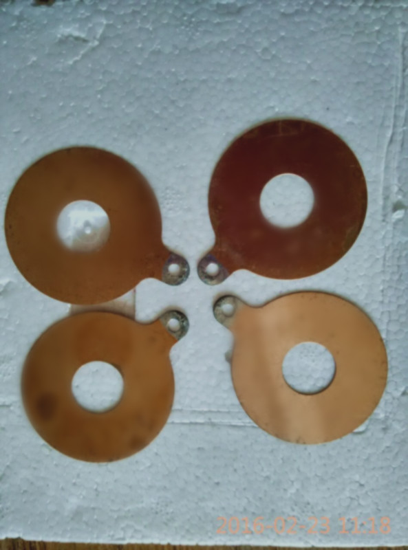 Copper Electrode Piezoelectric Ultrasonic Transducer for Medical Industry , 0.25-0.35mm Thick