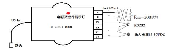50VDC Liquid Container Ultrasonic Sound Intensity Monitor Contact with PLC