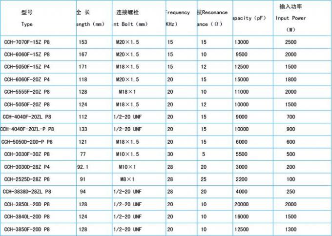 20KHz Low Frequency Ultrasonic Welding Transducer Mechanical Vibration