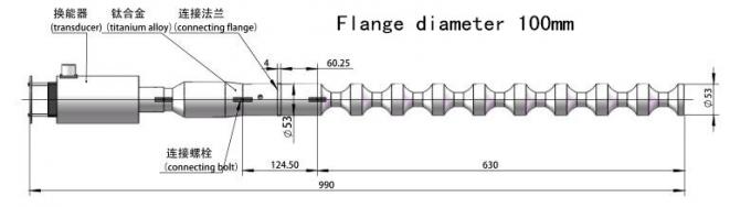 Titanium Ultrasonic Tubular Transducer High Efficiency 53mm Diameter 20K Frequency
