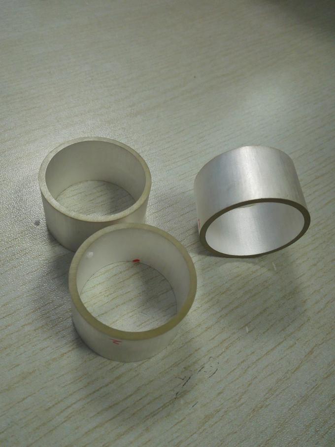 Silver Color Piezoelectric Ceramic Tube Positive And Negative Electrodes