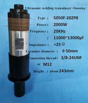 2000w 20k Piezoelectric Ceramic Transducer For Plastic Welding Machine